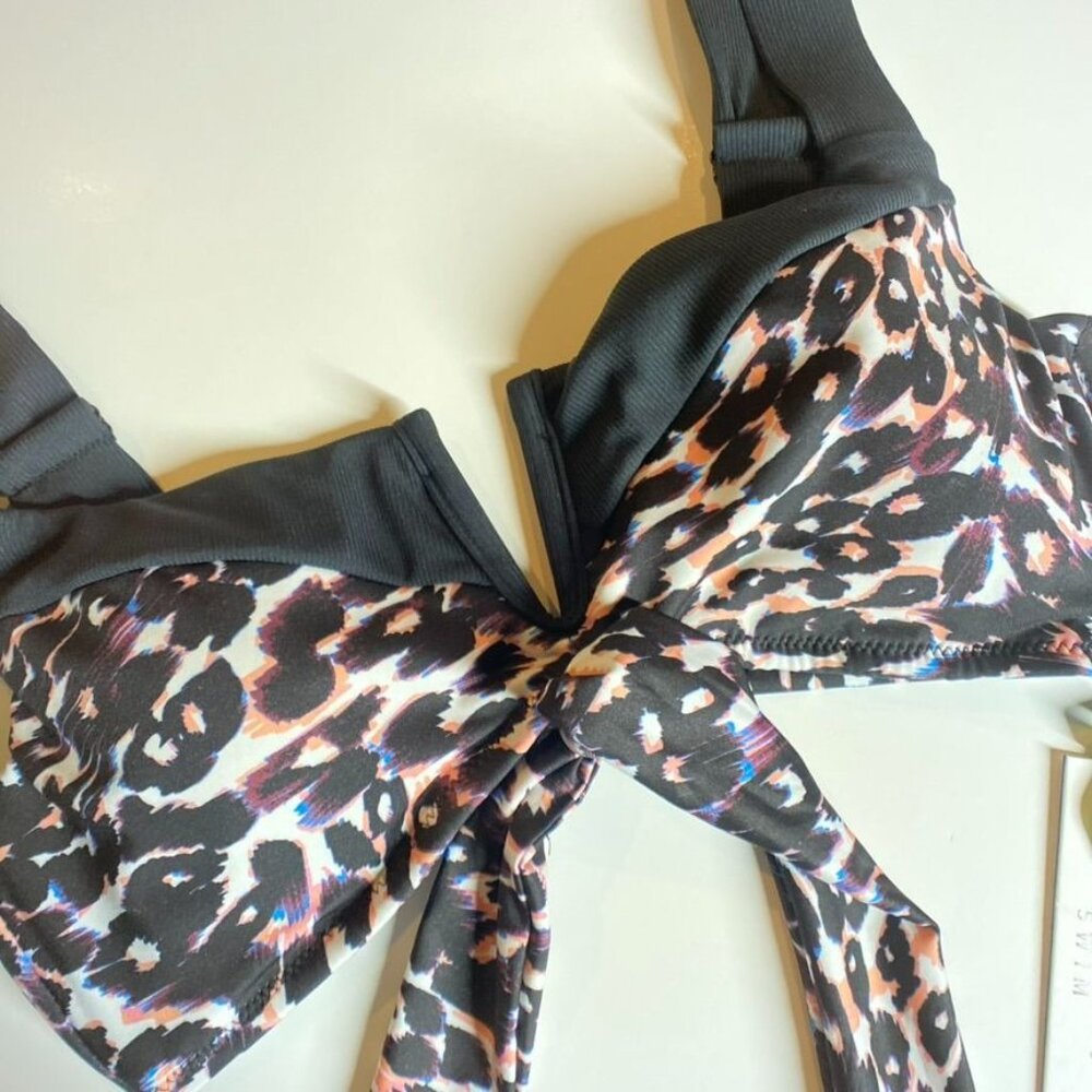 NWT SANCTUARY Animal Print Women's Bikini Top, size XL - Picture 3 of 8